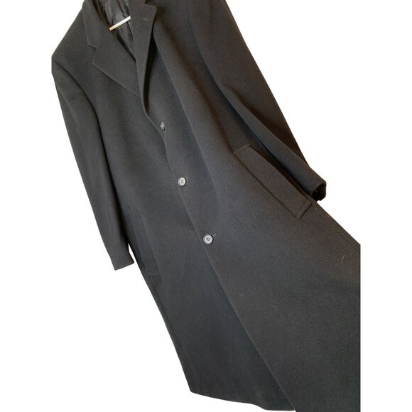Alexandre London Black Wool Cashmere Blend Overcoat 44R  RD10154 Winter pockets - Picture 1 of 10